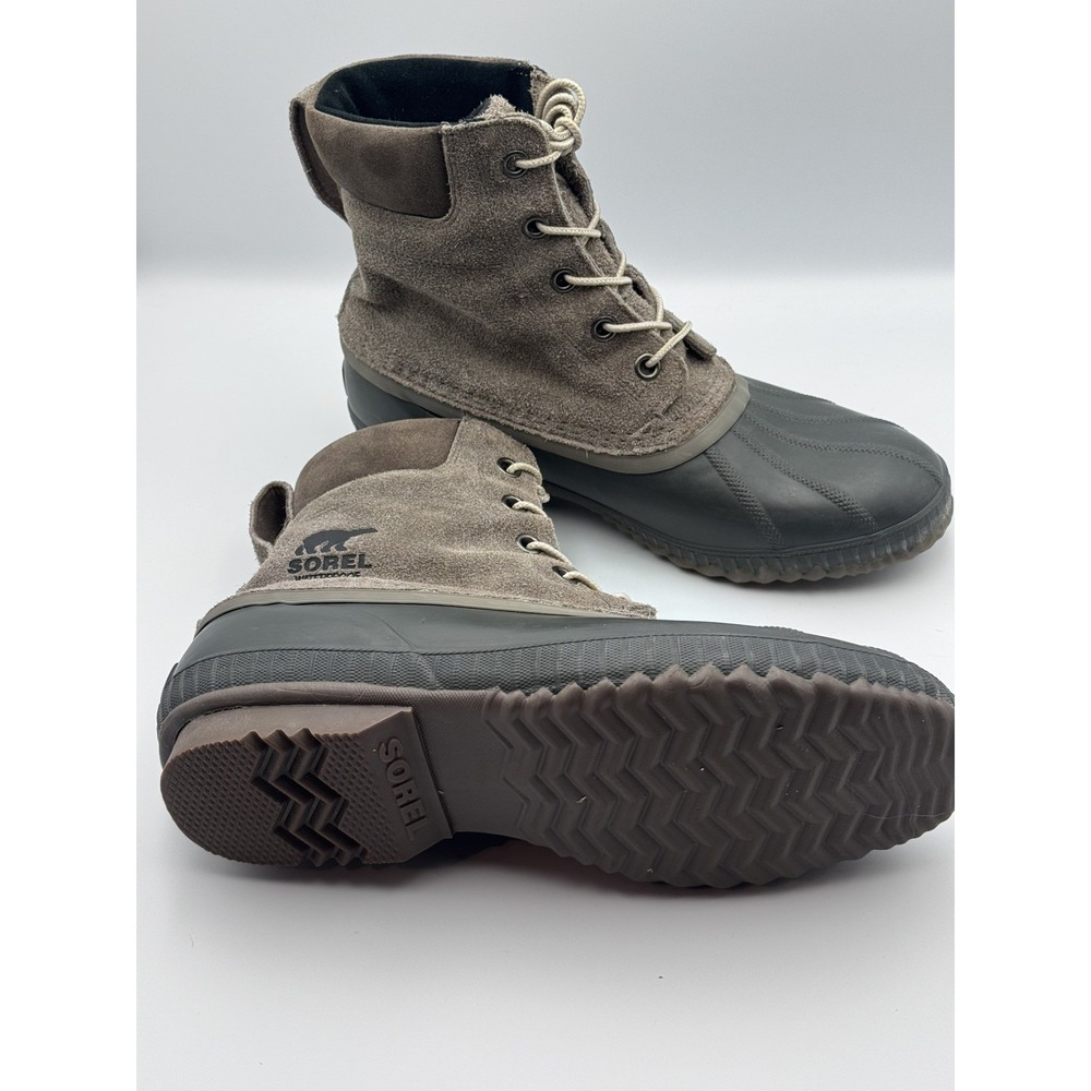 Sorel Cheyanne II Waterproof Duck Boots Men's Size 13 Taupe Brown Suede Rubber - Picture 12 of 16